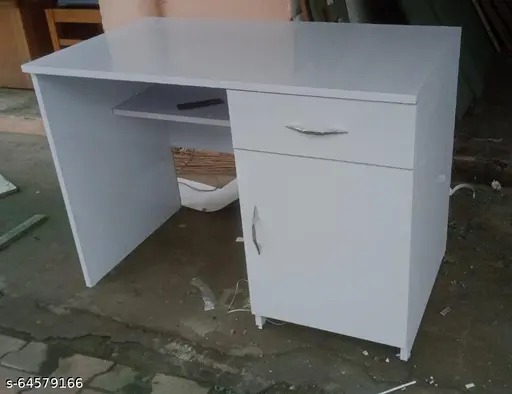 White Study Table Free Size