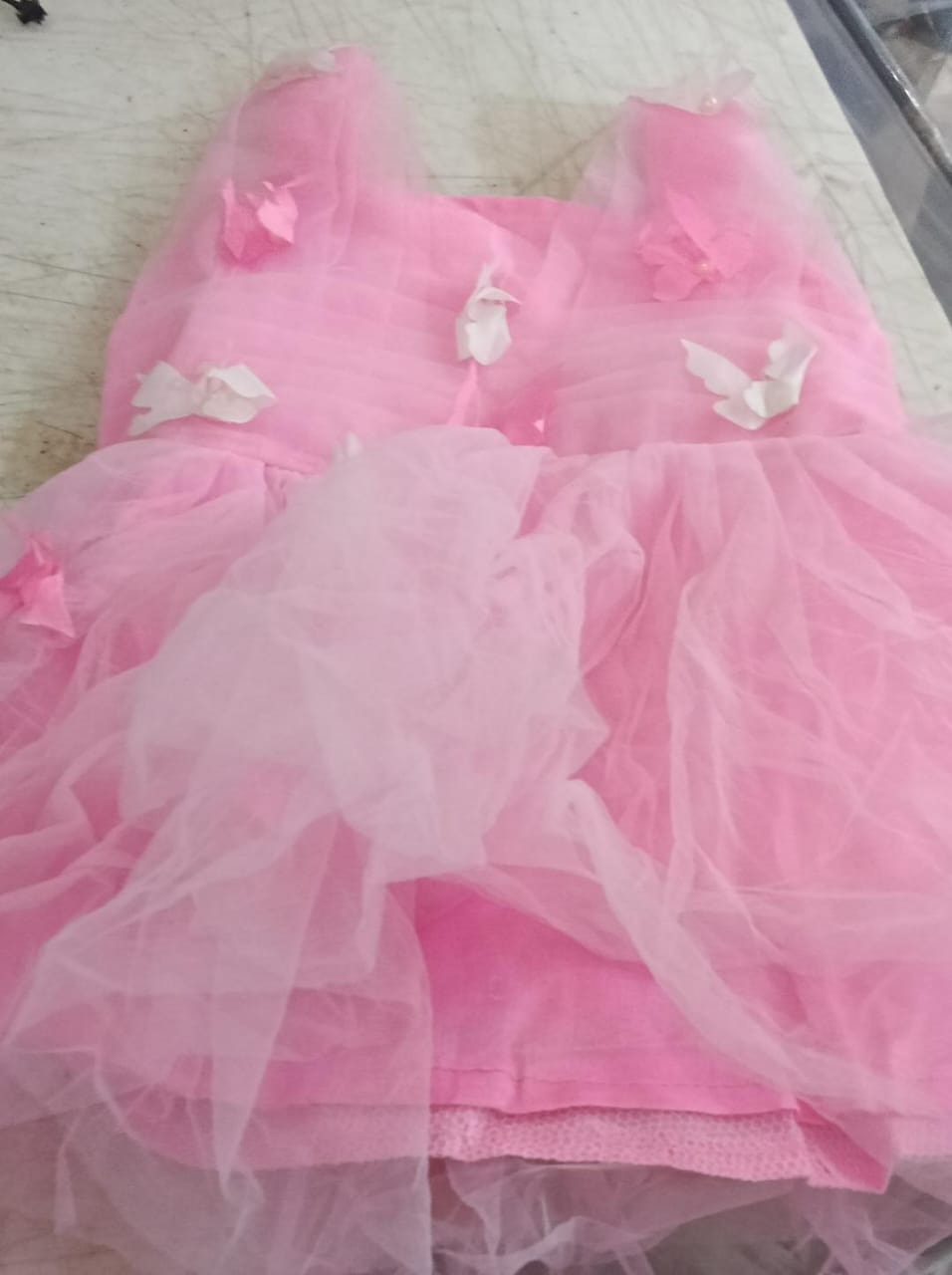 Kids Girls Pink Color Dress Size 12 To 18 Months