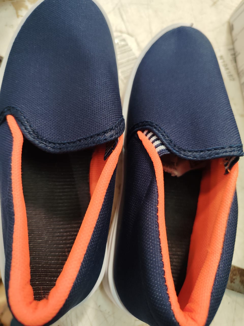 Navy Blue Colour Slip On Sneakers For Boys Size 12