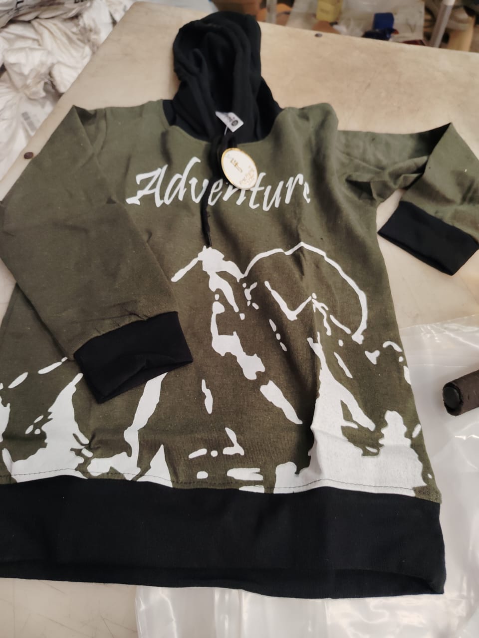 First Flying Olive Colour Hoodie T Shirt For Kids Boys Size 28