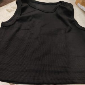 Black Colour Crop Top For Women Size L