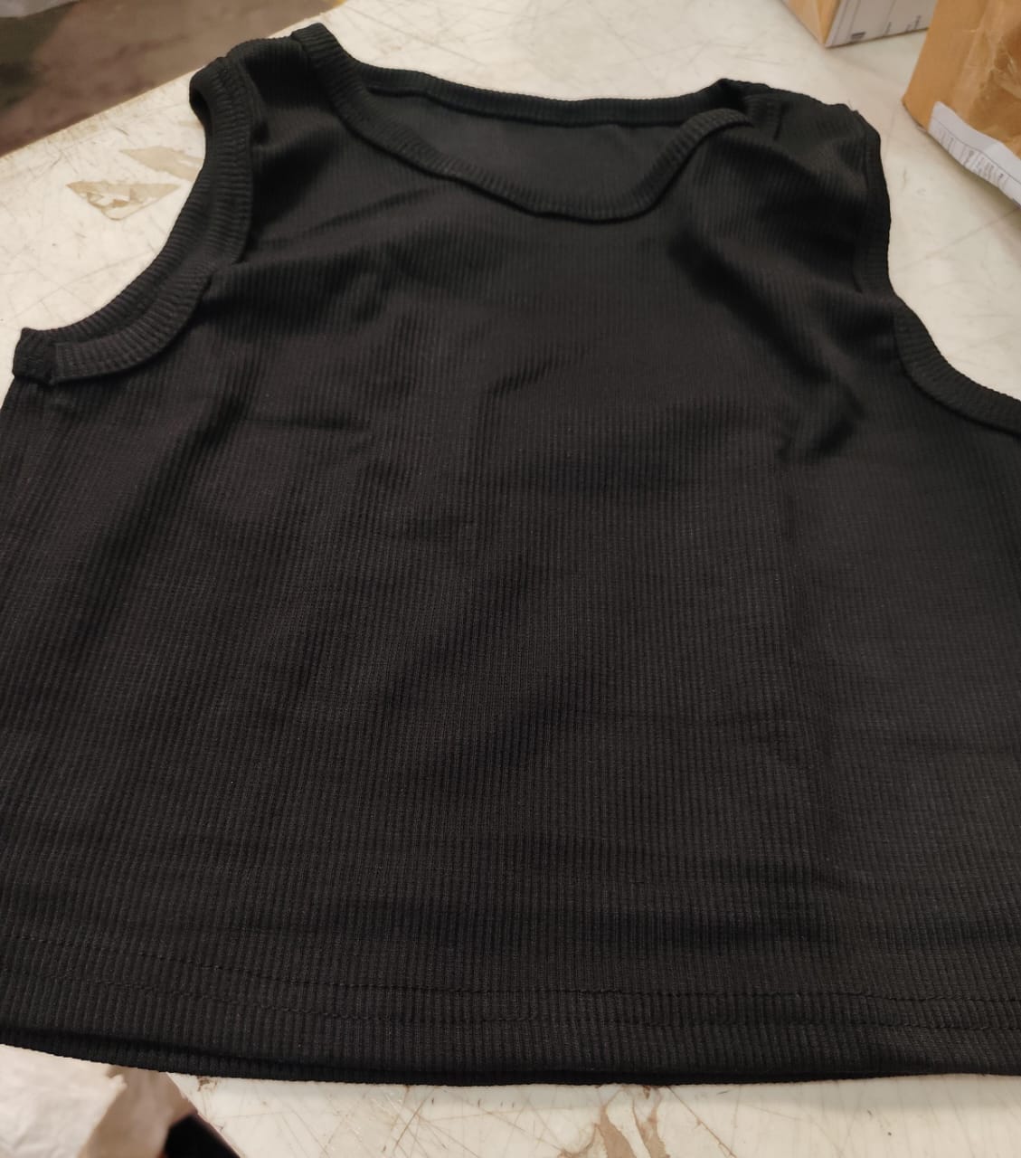 Black Colour Crop Top For Women Size L