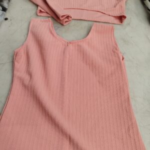 Peach Colour Dress For Kids Girl 2 Pcs Size 34