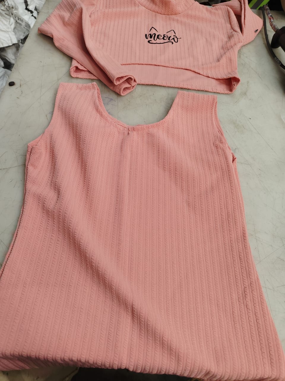 Peach Colour Dress For Kids Girl 2 Pcs Size 34