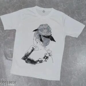 Woman White T Shirt Size l