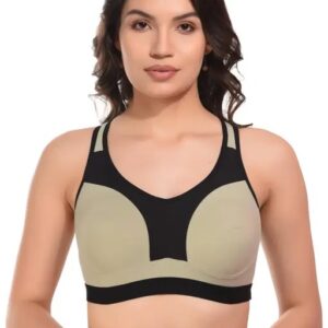 Bodyaan Full Coverage Racerback Non Padded Sports Bra Green Size 30B