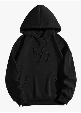 Stylish Hoodie Sweatshirt For Men Black Size Xl