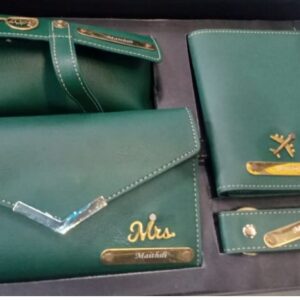 Dream Gift Glore Personalized 4 In 1 ladies Purse Clutch Passport CoverEyewear Case Green