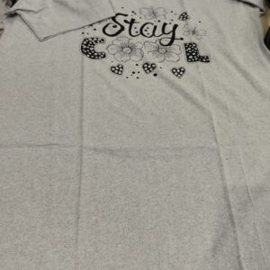 Adt Women Round Neck Grey T Shirt Size 2Xl