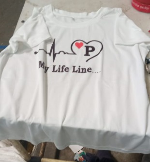 White Printed T Shirt For Mens Size Xl