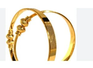 Frolics India Gold Plated Pack Of 2 Self Design Front Open Bangle Womens Size 2 Point 4