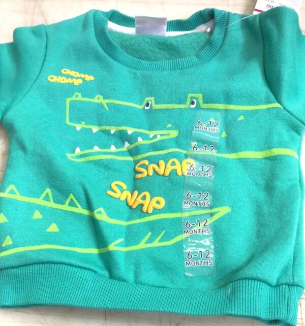 Frendz Green Color Sweatshirt For Kids Boys Size 6 To 12 Month