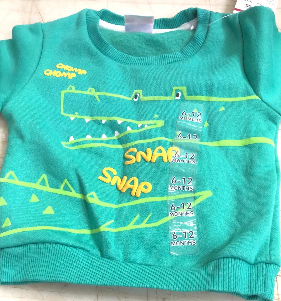 Frendz Green Color Sweatshirt For Kids Boys Size 6 To 12 Month