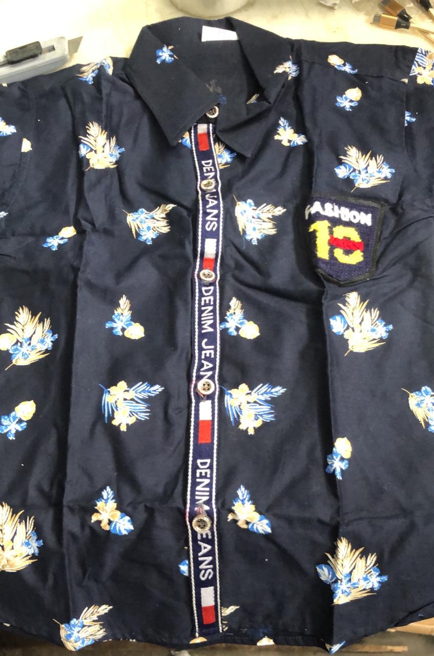 Blue Color Printed Shirt For Men Size 4 To 5 Years