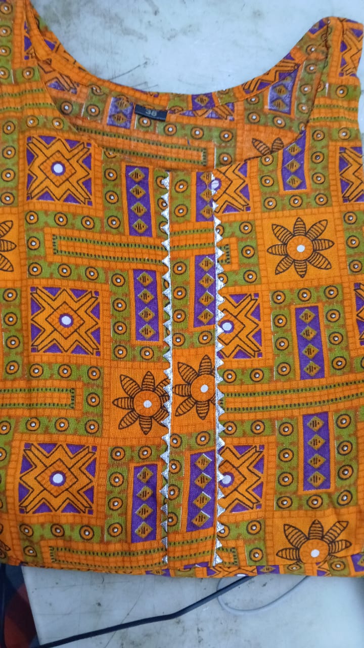 Kurti For Women Color Orange Size M