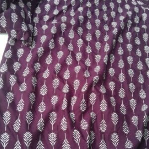 Womens Printed Short Kurti Purple Size M