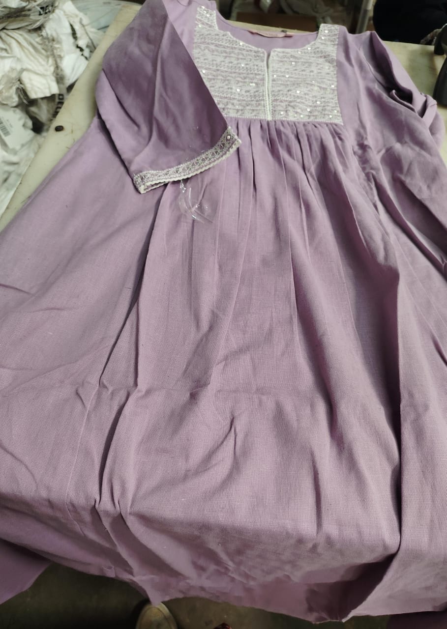 Avaasa lavender Colour Dress For Women Size S