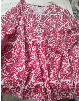 Womens Printed Top Size M Pink