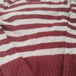 Maroon And Gray Color Sweater For Women Size M