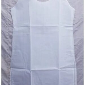 Comfy Womens Solid Cotton long Camisole Inner White Size 46 Pack Of 2