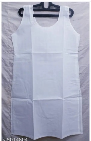 Comfy Womens Solid Cotton long Camisole Inner White Size 46 Pack Of 2