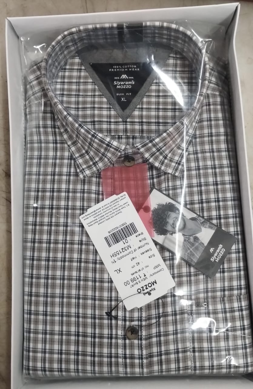 SiyaramS Mozzo Mens Shirt Size Xl Half Sleeve Shade 01 Style M32155H Multicolour