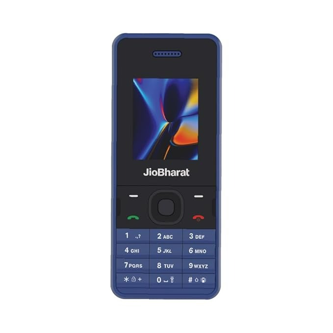 Jio Bharat V2 4G Phone With Jio Tv Jiocinema Jio Soundpay Color Blue Imei 350758482832630