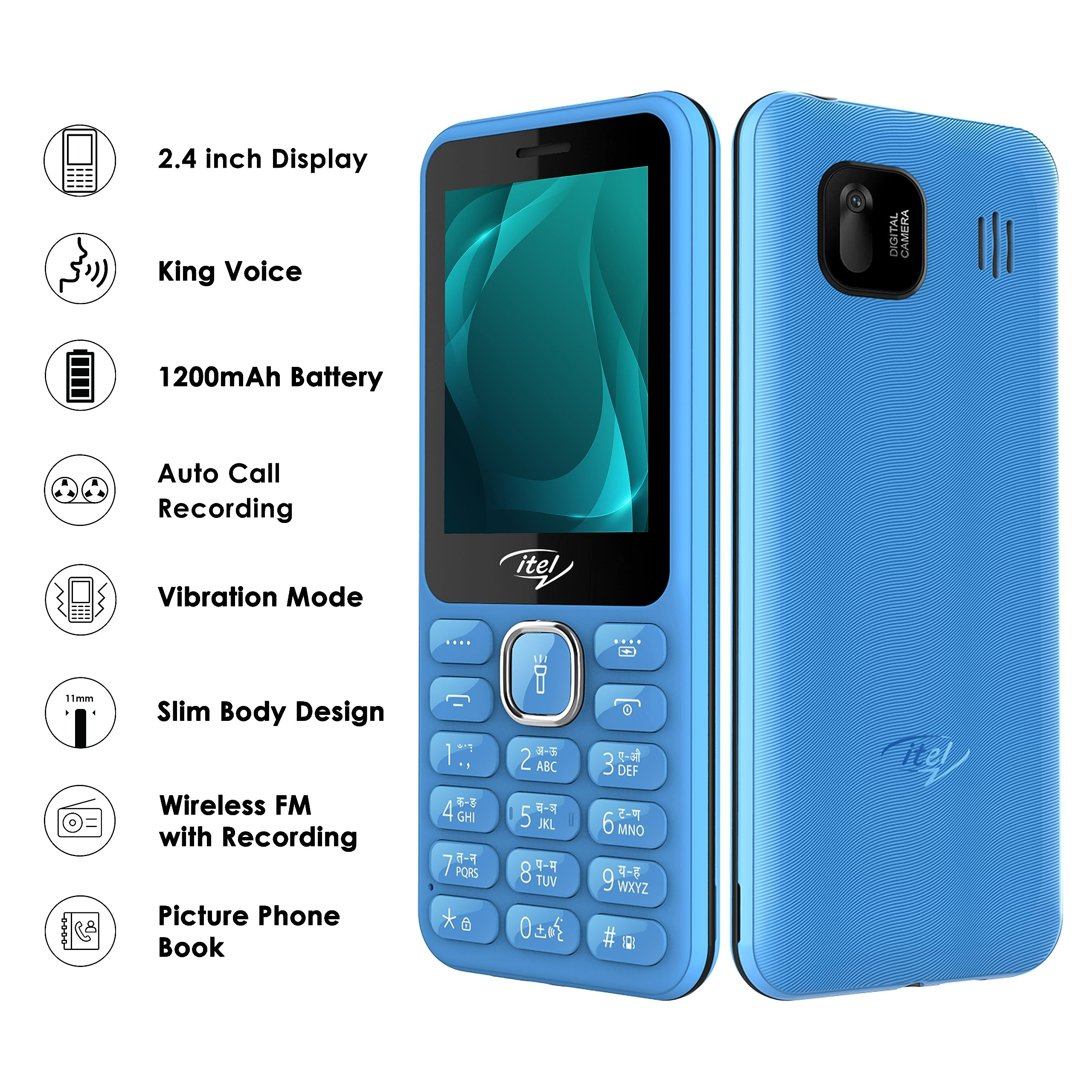Itel It 5027 Keypad Mobile Blue Color Imei No 353902188861801