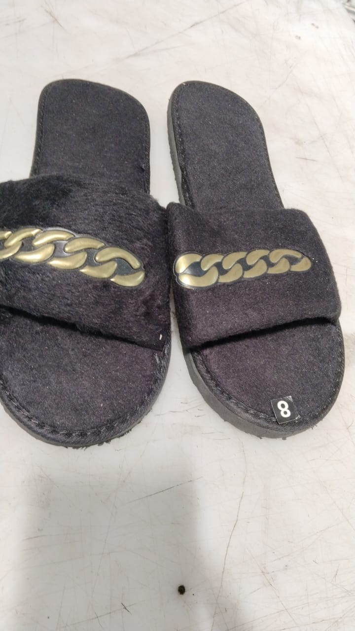 Black Color Soft Slipper For Women Size 8