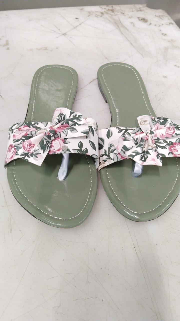 Green Color Slipper For Women Size 38
