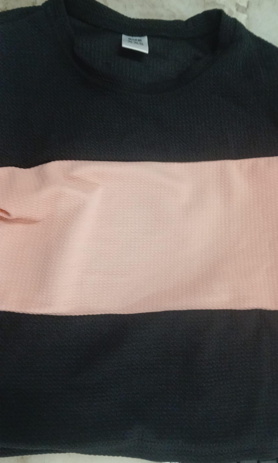 T Shirt For Girls Color Black Peach Size 8 To 9 Yrs
