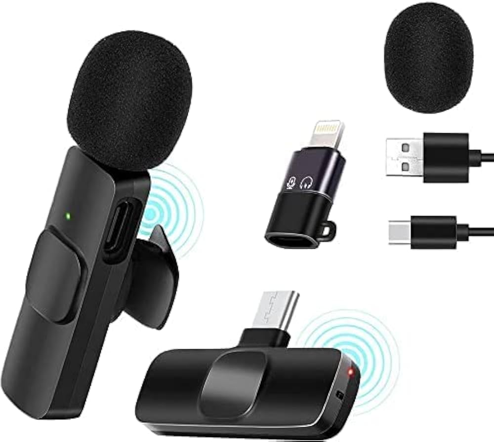 Shop360 Wireless Lavalier Microphone Lapel Mic System For Youtube Facebook Live Stream Video