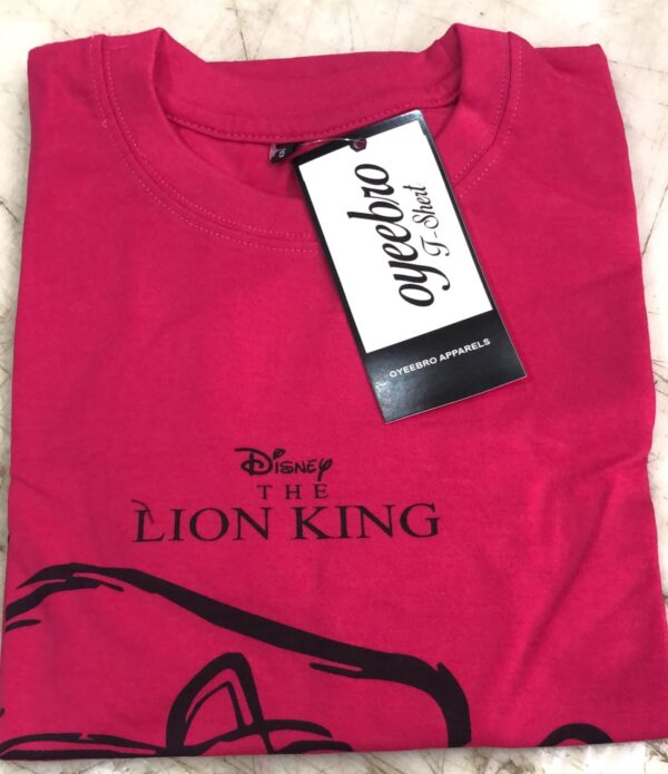 Pink Color T Shirt For Men Size S