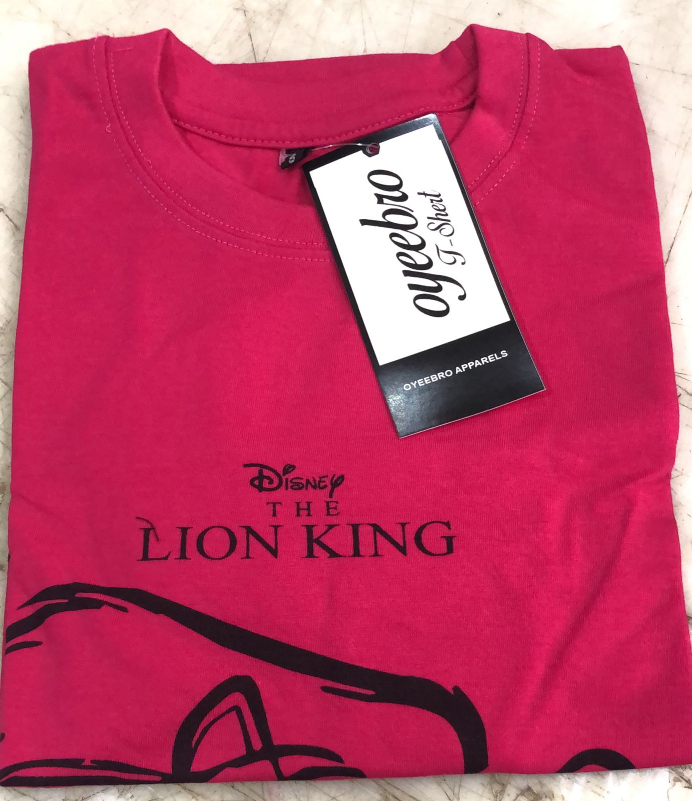 Pink Color T Shirt For Men Size S