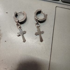 Silver Stainless Steel Earrings For Men And Women