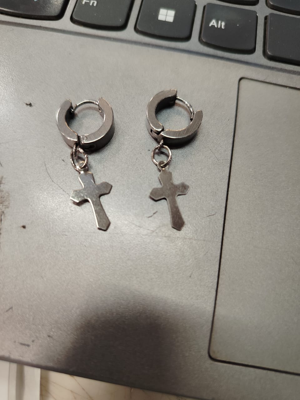 Silver Stainless Steel Earrings For Men And Women