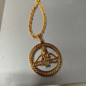 Shyam Baba Chain Locket Pendant Necklace Gold