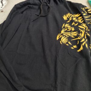 Black Color Hooded T Shirt For Men Size M