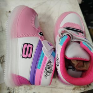 Teuz Pink And White Colour Kids Shoes Size 20
