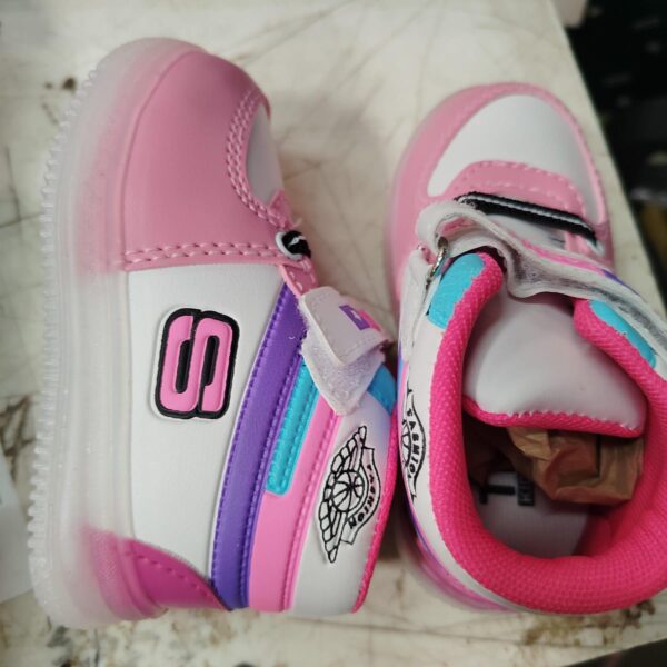 Teuz Pink And White Colour Kids Shoes Size 20