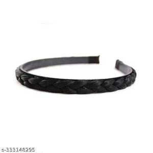 Black Braided Hair Band For Women