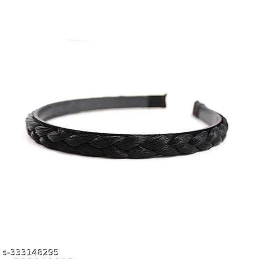 Black Braided Hair Band For Women