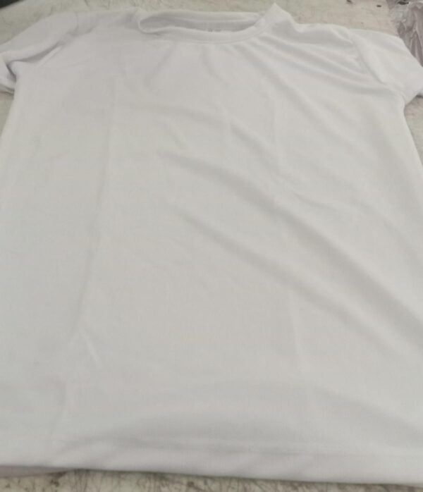 Unisex White Plain T Shirt Size 34