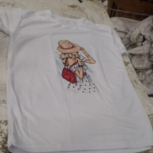 Kids Girls White Printed T Shirt Size 11 To 12 Year