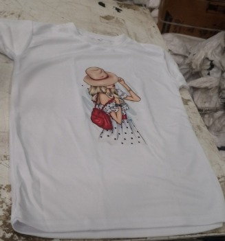 Kids Girls White Printed T Shirt Size 11 To 12 Year