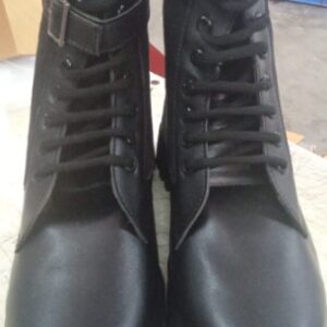 Shoetopia Girls Black Block Heeled Boots Size 41 For Women
