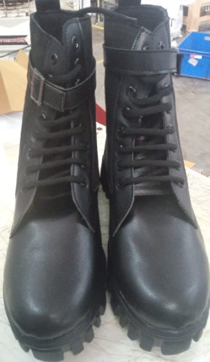 Shoetopia Girls Black Block Heeled Boots Size 41 For Women