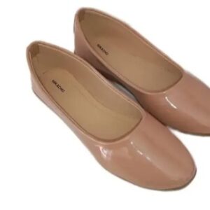 Fashionable Flat Bellies For Women Beige Size 11