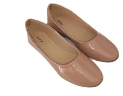 Fashionable Flat Bellies For Women Beige Size 11