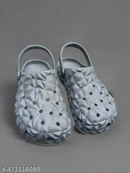 Mens Grey Daily Wear Color Clogs Size 9